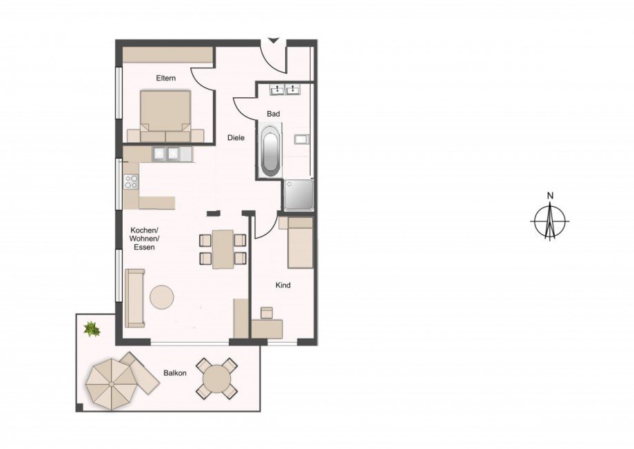 Grundriss Etagenwohnung Untermeitingen