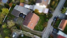 Vogelperspektive Zweifamilienhaus auf gro�em Grundst�ck mit Potenzial!